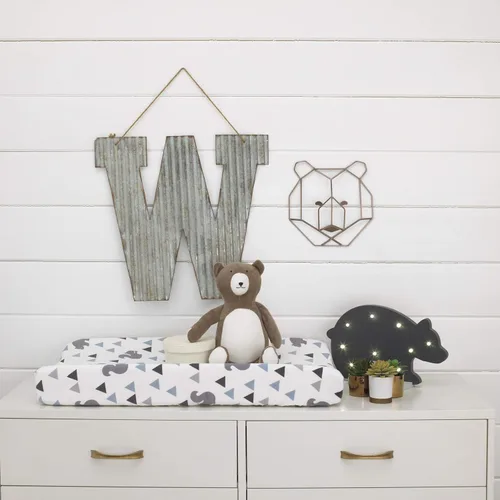 Miniatura 3 de NoJo - Arte de pared con cabeza de oso en forma de alambre de cobre metálico, arte de pared para guardería, decoración de habitación infantil, arte