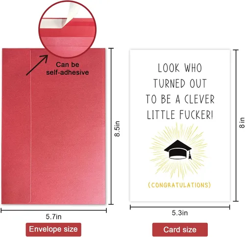 Miniatura 2 de SuperShunhu Divertida Tarjeta de Graduación para Él o Ella, Tarjeta de Felicitación de Graduación para Universidad, Colegio, PHD, Escuela de Derecho