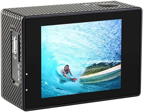 Miniatura 7 de Cámara de acción deportiva Full HD 1080P de 12MP con pantalla de 2.0 pulgadas, gran angular de 140°, cámara impermeable de 98.4 ft/98 pies