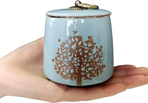 Miniatura 7 de Urnas de cremación pequeñas para cenizas humanas, adultos, macho, hembra, árbol de la vida, urnas decorativas negras, mini urna para mascotas