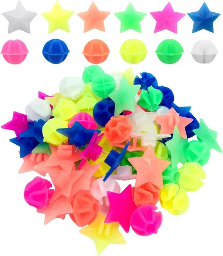 ACKLLR Cuentas de radios de rueda de bicicleta, colorida decoración de bicicleta con clip de plástico, cuentas redondas de decoración para niños,
