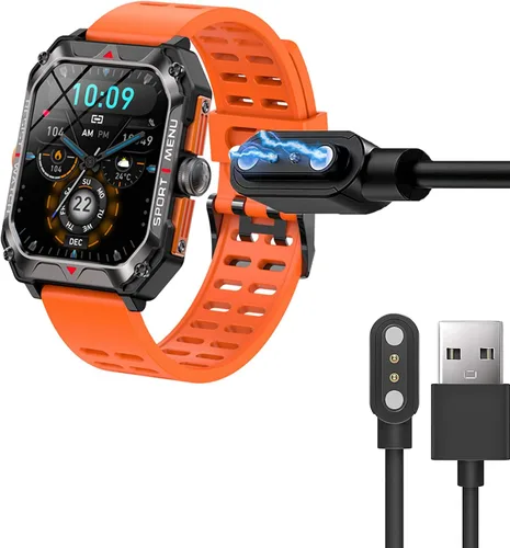 Lamshaw Compatible con cargador de relojes inteligentes FreeDvigor, cargador de repuesto de cable de carga USB magnético compatible con relojes Negro