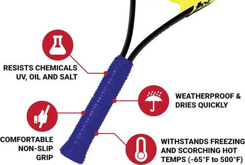 Miniatura 3 de Envoltura de agarre de goma de silicona para mangos de herramientas, equipo de fitness y deportes - Grueso de 1.7mm Azul
