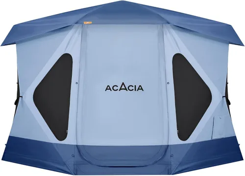 Miniatura 8 de ACACIA - Tienda de campaña para acampar, tienda desplegable con 8 ventanas y estera, tienda central impermeable y resistente al viento, fácil