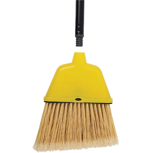 Miniatura 9 de Escoba de ángulo con cerdas de alto rendimiento, 9 pulgadas de ancho, amarillo, Amarillo, 1