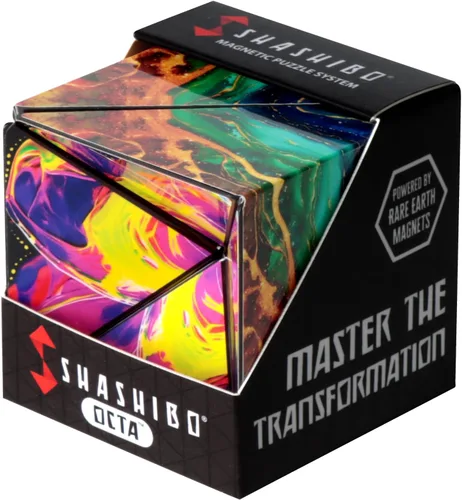Miniatura 48 de Shashibo OCTA - Juguete sensorial para ansiedad que cambia de forma, juego magnético STEM para niños inteligentes de 8 a 12 años, adolescentes