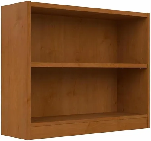 Miniatura 17 de Pemberly Row Librería pequeña de 2 estantes en olmo natural, madera de ingeniería Blanco puro