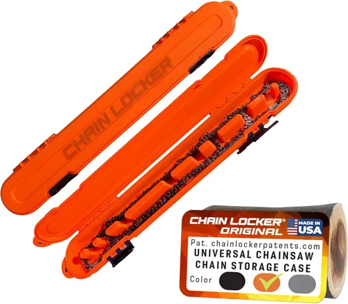 Almacenamiento original de cadena de motosierra, estuche universal portátil para todas las cadenas de hasta 20 pulgadas de cuchillas - Puede apilar