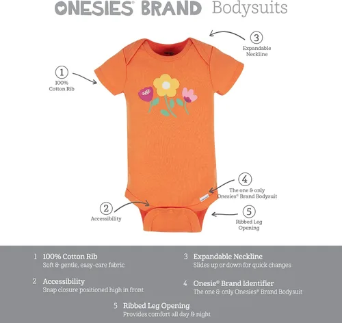 Miniatura 6 de Onesies Brand baby-girls 8-pack Short Sleeve Mix & Match Bodysuits