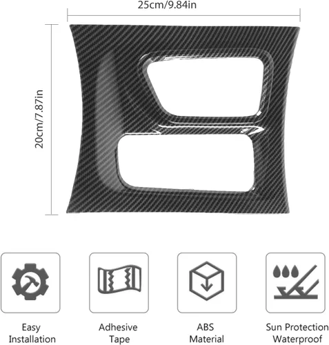 Miniatura 4 de CheroCar Para Dodge Charger Central Control Panel de cambio de marchas Ajuste para Dodge Charger 2015-2025 (fibra de carbono negra)