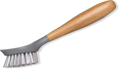 Miniatura 2 de Full Circle Tenacious C Cepillo y raspador de platos de bambú de hierro fundido – Cepillo duradero para cocina, ollas, sartenes y hierro fundido