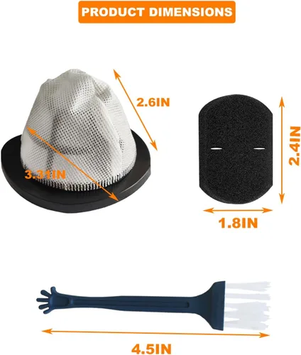 Miniatura 4 de Paquete de 2 filtros de vacío 203-7423 y 2 filtros de espuma compatibles con aspiradora ligera 3 en 1 38B1, 38B1L, serie 1059, comparado