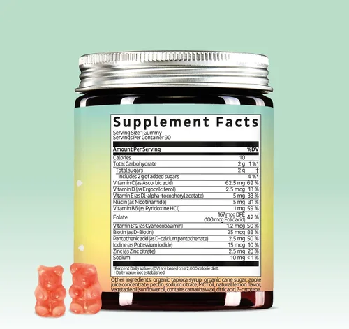 Miniatura 6 de Bears with Benefits Gomitas de apoyo inmunológico – Vitamina C, D, B6 y B12 – Impulso inmunológico diario – Veganas, con sabor natural (30 gomitas)