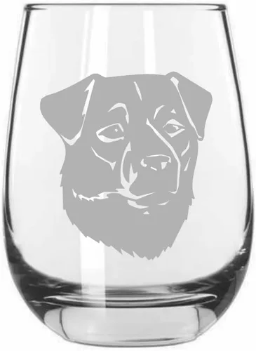 Miniatura 511 de Sakhalin Husky Dog - Copa de vino grabada personalizada de 15.25 onzas sin tallo