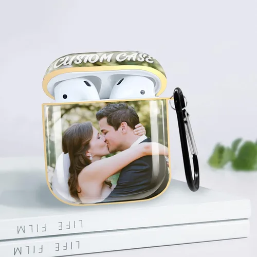 Miniatura 8 de Funda personalizada compatible con Airpods, funda protectora de PC compatible con AirPods de 1 y 2ª generación, funda personalizable compatible