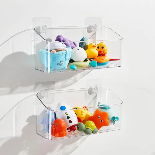 Soporte de Almacenamiento de Juguetes de Baño para Bañera, Organizador de Juguetes de Baño Transparente de Gran Capacidad Almacenamiento de Juguetes