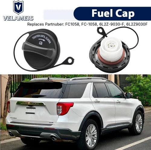Miniatura 7 de Tapa de llenado de tanque de gasolina 6L2Z9030F FC1058 FC-1058 6L2Z-9030-F Tapa de gasolina del tanque de combustible Compatible con Ford Freestyle