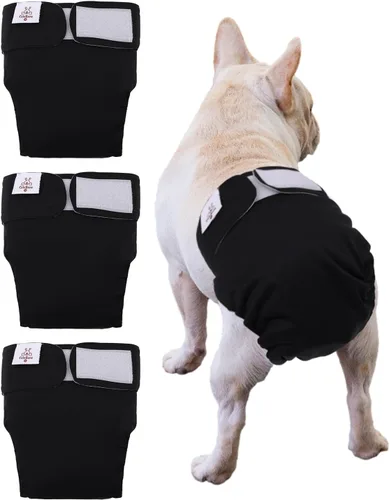 Miniatura 24 de CuteBone WWD28XS - Pañales lavables para perras, sin agujero para la cola, reutilizables, pantalones de entrenamiento para perritos, con cola