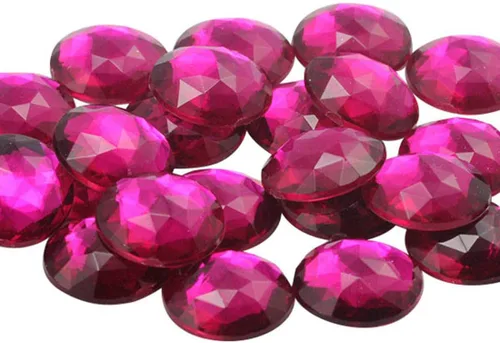 Miniatura 19 de Joyas de diamantes de imitación acrílicos redondos con parte trasera plana de 0.709 in, adornos de gemas de plástico para cosplay, disfraces