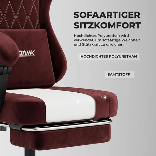 Miniatura 7 de Silla ergonómica para videojuegos, sillas para videojuegos, sillas de computadora para videojuegos, sillas de videojuegos para adultos, soporte Rojo