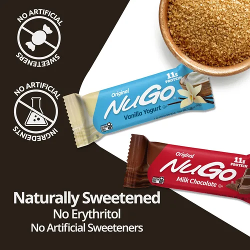 Miniatura 5 de NuGo Barra de proteínas, chocolate, 0.39 oz de proteína, sin gluten, 15