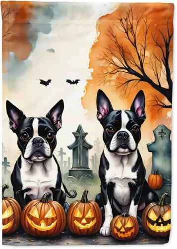 Miniatura 26 de Caroline's Treasures DAC2011GF - Bandera decorativa para jardín de Halloween con diseño de beagle para jardín, jardín, jardín, jardín, multicolor