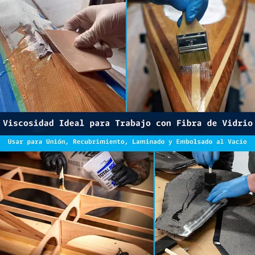 Miniatura 2 de TotalBoat Kits de resina epóxica de alto rendimiento, resina transparente de grado marino y endurecedor para carpintería, fibra de vidrio y madera