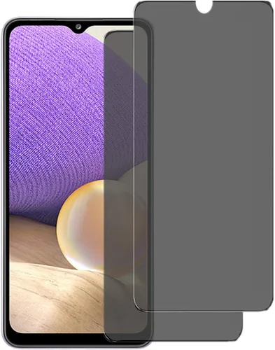 Protector de pantalla de privacidad antiespía, paquete de 2 películas de vidrio templado antiespía sin burbujas para Samsung Galaxy A32 5G / A12