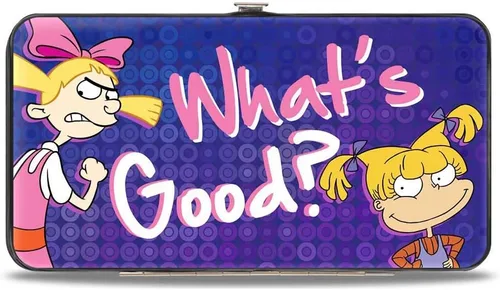 Hey Arnold! Buckle-Down Hinge - Helga & Angelica What's Good Billetera morada, multicolor, 7 x 4 de EE. UU, Varios colores