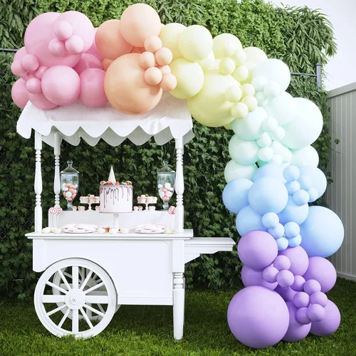 Miniatura 3 de HOUSE OF PARTY Globo de fiesta verde pastel – 100 unidades Globos de látex de 5 pulgadas con diferentes tamaños para decoraciones de graduación