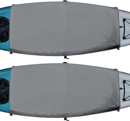 Explore Land Cortina universal para kayak para cabina de hidromasaje, impermeable, para interiores y exteriores, paquete de 2 unidades, tamaño Gris