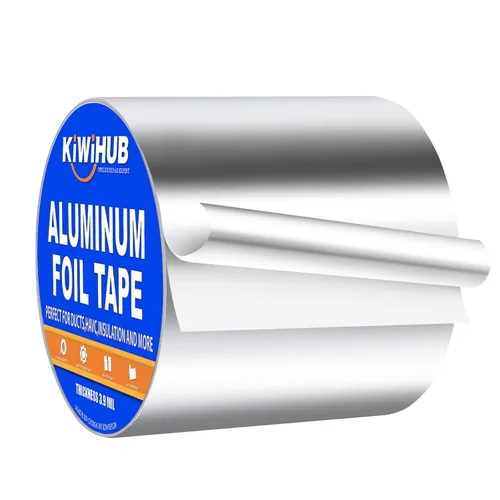 Miniatura 9 de Cinta de papel de aluminio, 3 pulgadas x 65 pies (3.9 mil), cinta HVAC resistente, cintas metálicas adhesivas aislantes para conductos, tubos