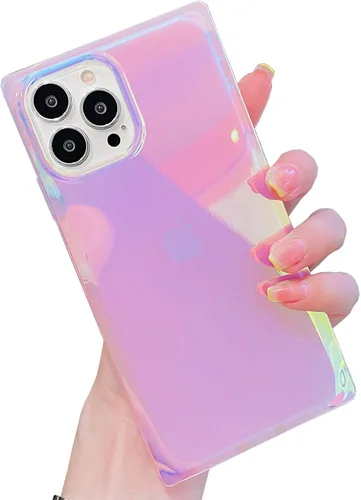 Miniatura 24 de Elegante concha de madre perla compatible con iPhone 13 Pro de 6.1 pulgadas, estuche de borde rectangular, elegante y delgado, con perla de abulón