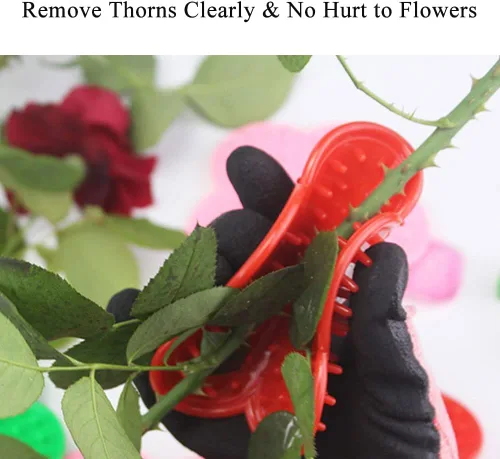 Miniatura 5 de SagaSave Alicates para quitar rebabas de rosas, cortador de espinas y hojas, herramienta de extracción manual para tallo de flor de rosa cultivado
