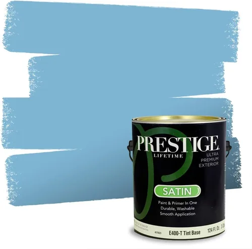 Miniatura 60 de Prestige Paints. - Base y pintura para exteriores en un solo galón, 1 galón. plano, comparable con Sherwin Williams Topsail. SW6799-PCM