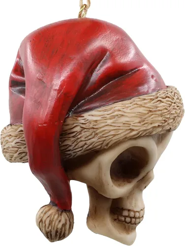 Miniatura 4 de Bella Haus Christmas Shoppe - Adorno para árbol de Navidad de calavera alienígena, decoración navideña humorística de 3 pulgadas, regalo ideal