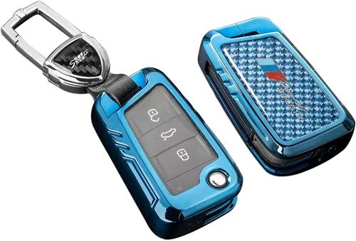 Miniatura 30 de Funda para llavero Honda con llavero, protección de aleación de zinc de fibra de carbono real compatible con 2022 2023 Accord Civic HR-V CR-V Pilot