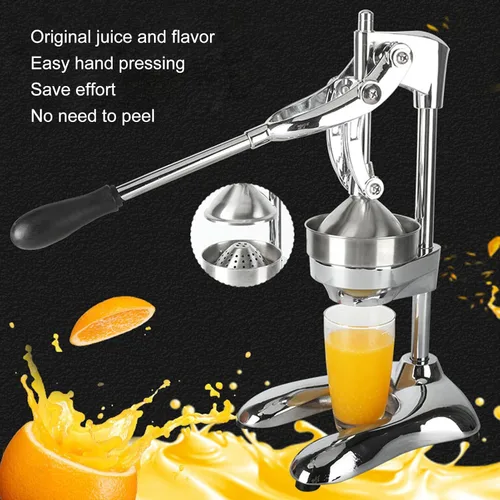 Miniatura 2 de Exprimidor manual de frutas de grado comercial, exprimidor de frutas de acero inoxidable resistente para uso en la cocina en el hogar, simplemente