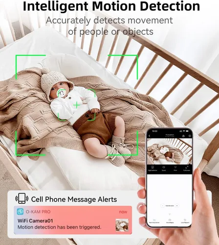 Miniatura 5 de Minicámara - Cámara de niñera inalámbrica 4K HD WiFi para interiores con detección humana AI, visión nocturna, diseño magnético, almacenamiento