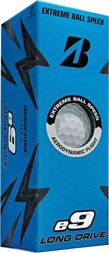 Miniatura 2 de Bridgestone Golf e9 Contact - Pelotas de golf Construcción de dos piezas Cubierta Surlyn Diseño de 330 hoyuelos Paquete de 2