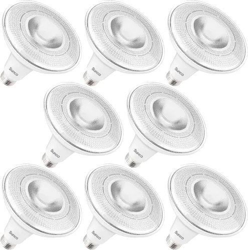 Miniatura 9 de Sunco Lighting Paquete de 8 bombillas LED PAR38 para exteriores, impermeables, brillantes, regulables, 13 W = 100 W, luz diurna de 5000 K, 1050 lm