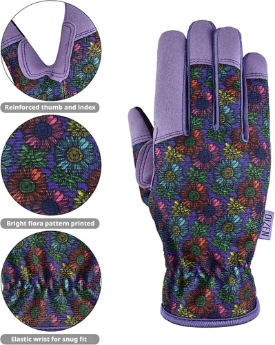 Miniatura 2 de Guantes de Jardinería OIZEN para Mujeres y Hombres, Guantes de Jardín con Pantalla Táctil, Guantes de Trabajo a Prueba de Espinas y Pinchazos