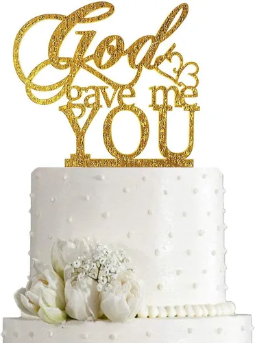 Miniatura 9 de Decoración para tartas de boda God Gave Me You (negro)