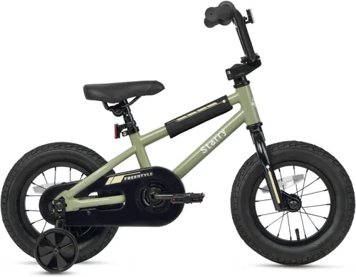 Miniatura 5 de cubsala Bicicleta para niños de 12, 14, 16, 18 pulgadas, estilo BMX, con ruedas de entrenamiento, freno para niños de 2 a 10 años, varios