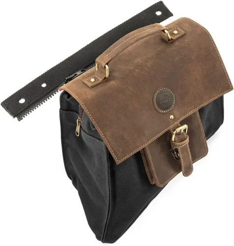 Miniatura 3 de Overland Outfitters Bolsa de sillín Sherpa – Compatible con Jeep Wrangler JL 2018-2022 – Cuero y lona de alta calidad – Se adapta a guardabarros
