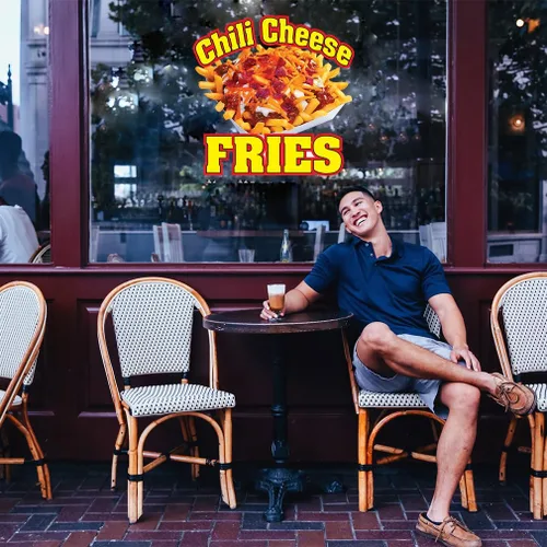 Miniatura 3 de Calcomanías personalizadas para camiones de comida y chile, patatas fritas, estilo B, comida y bebida, letrero de concesión de 10 pulgadas en el 10