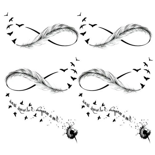 Miniatura 12 de 2 hojas de tatuajes temporales pequeños pequeños para mujeres y hombres, manos, cuello, muñeca, lindas calcomanías de tatuaje de dibujos animados