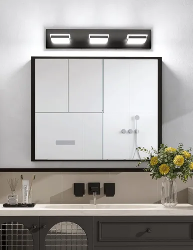 Miniatura 4 de VOLISUN 5CCT Lámparas de Baño sobre Espejo, Regulables, Cabezal Giratorio 360°, 24 pulgadas, 3 Lámparas de Tocador de Baño, Luces LED de Tocador
