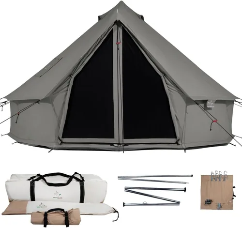 Whiteduck Regatta - Tienda de campaña de lona con toma de estufa, impermeable, para 4 temporadas; para campamento de lujo en exteriores y glamping