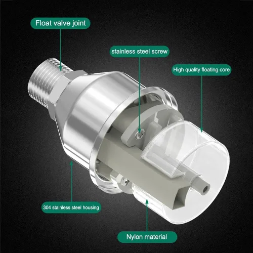 Miniatura 5 de Válvula de flotador de control de nivel de agua totalmente automática de acero inoxidable 304, válvula de flotador de control de nivel de agua